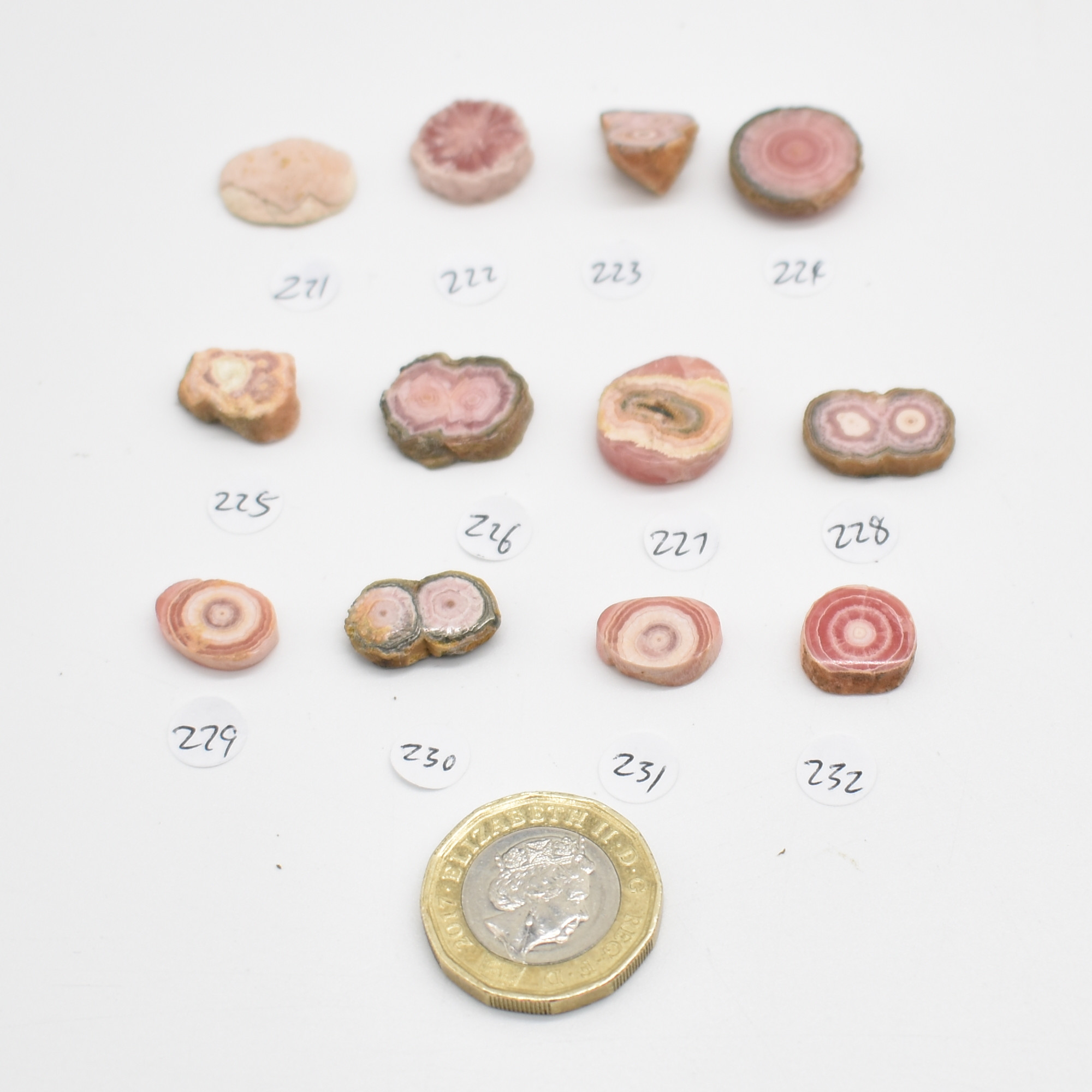 Rhodochrosite Stalactite Slices from Argentina - Lot 2 - 12 options - Image 3