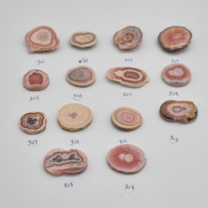 Rhodochrosite Stalactite Slices from Argentina - Lot 3 - 14 options