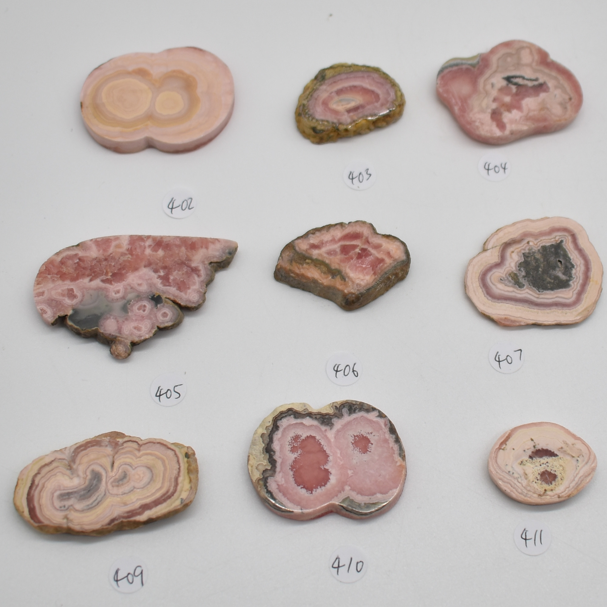 Rhodochrosite Stalactite Slices from Argentina - Lot 4 - 9 options - Image 2