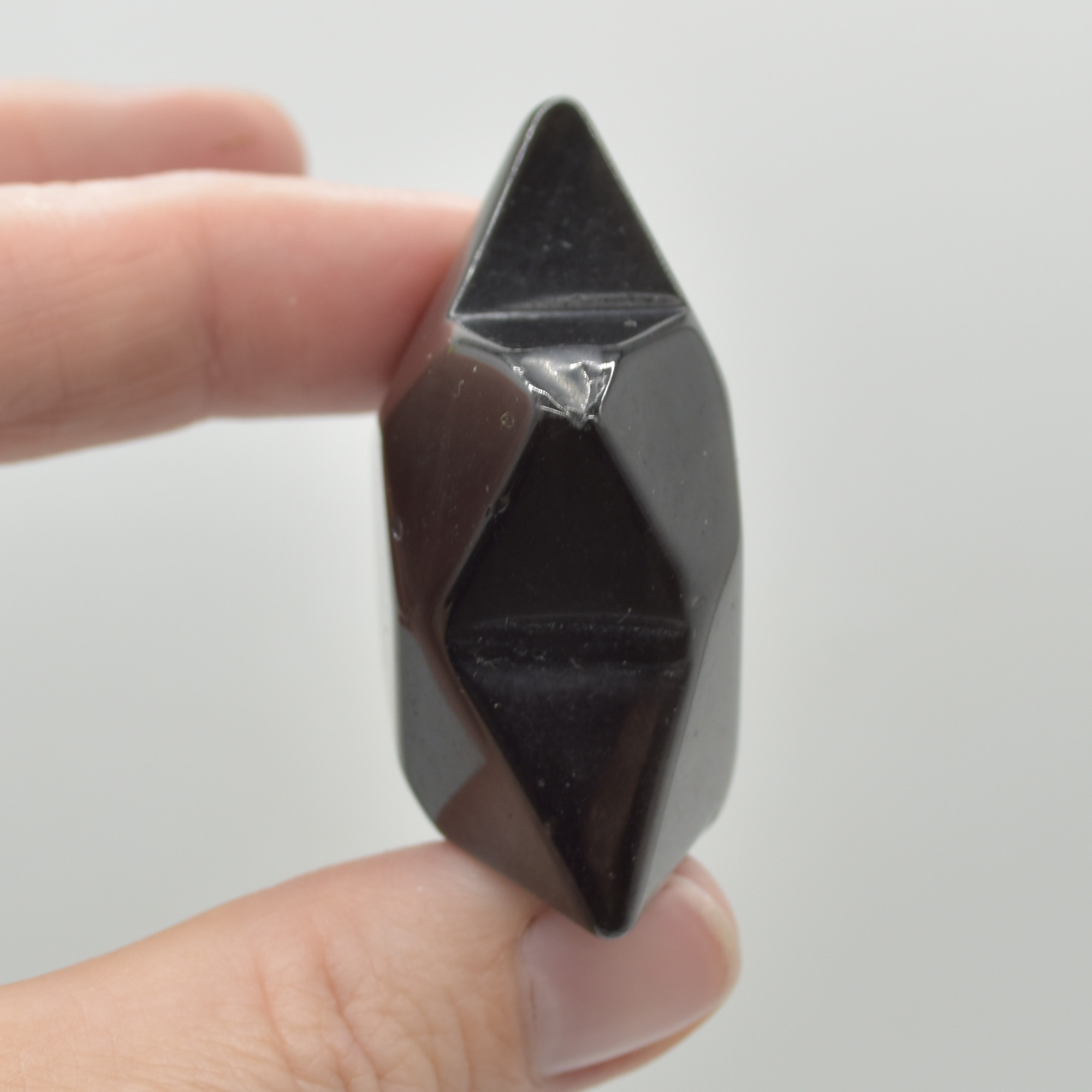 Silver Sheen Obsidian Gemstone Faceted Star - 5cm - 1 Count - Image 7