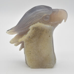 Druzy Agate Crystal Eagle Head - 10cm x 10cm x 4cm - 446 grams #07