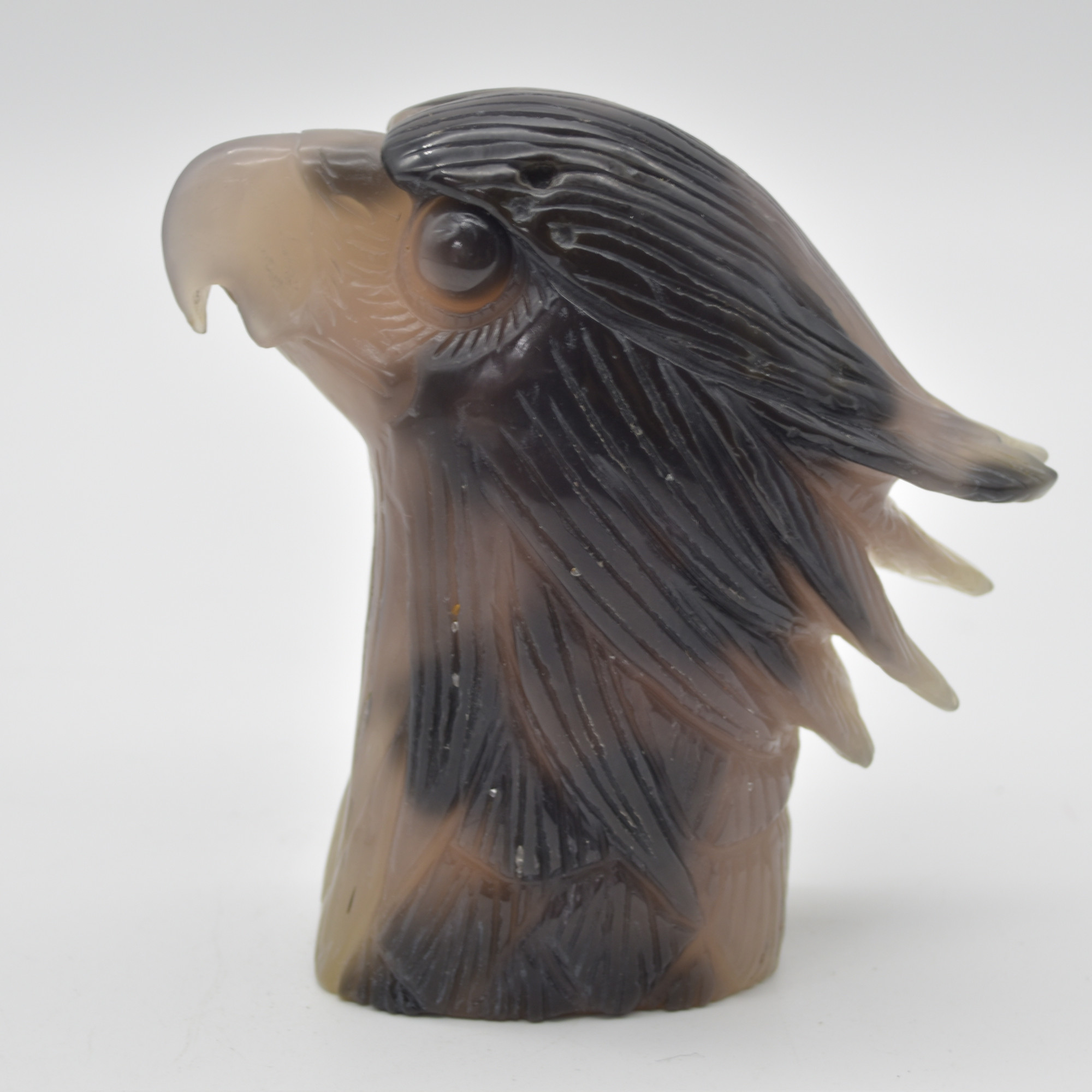 Druzy Agate Crystal Eagle Head - 10cm x 10cm x 4cm - 446 grams #07 - Image 4