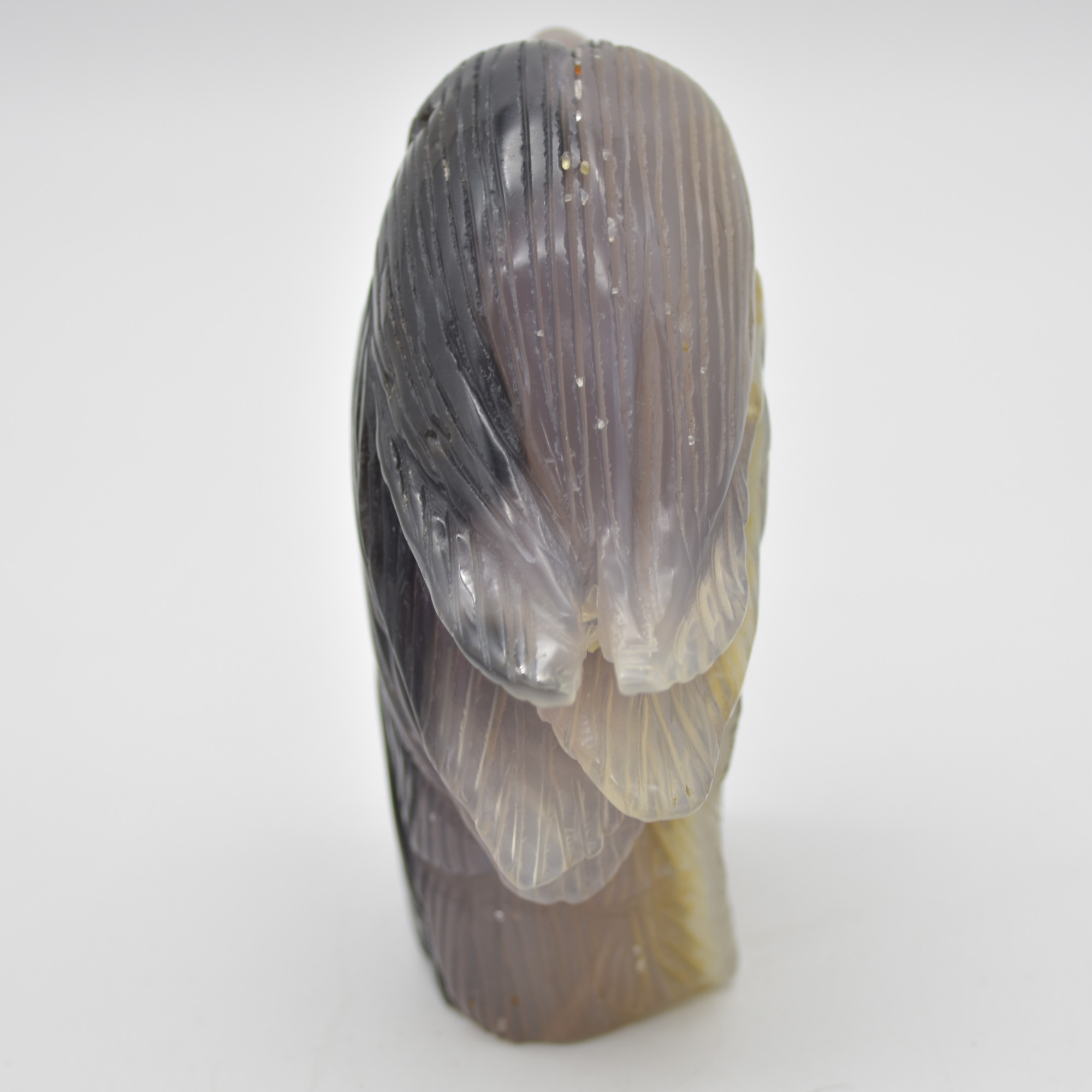 Druzy Agate Crystal Eagle Head - 10cm x 10cm x 4cm - 446 grams #07 - Image 2