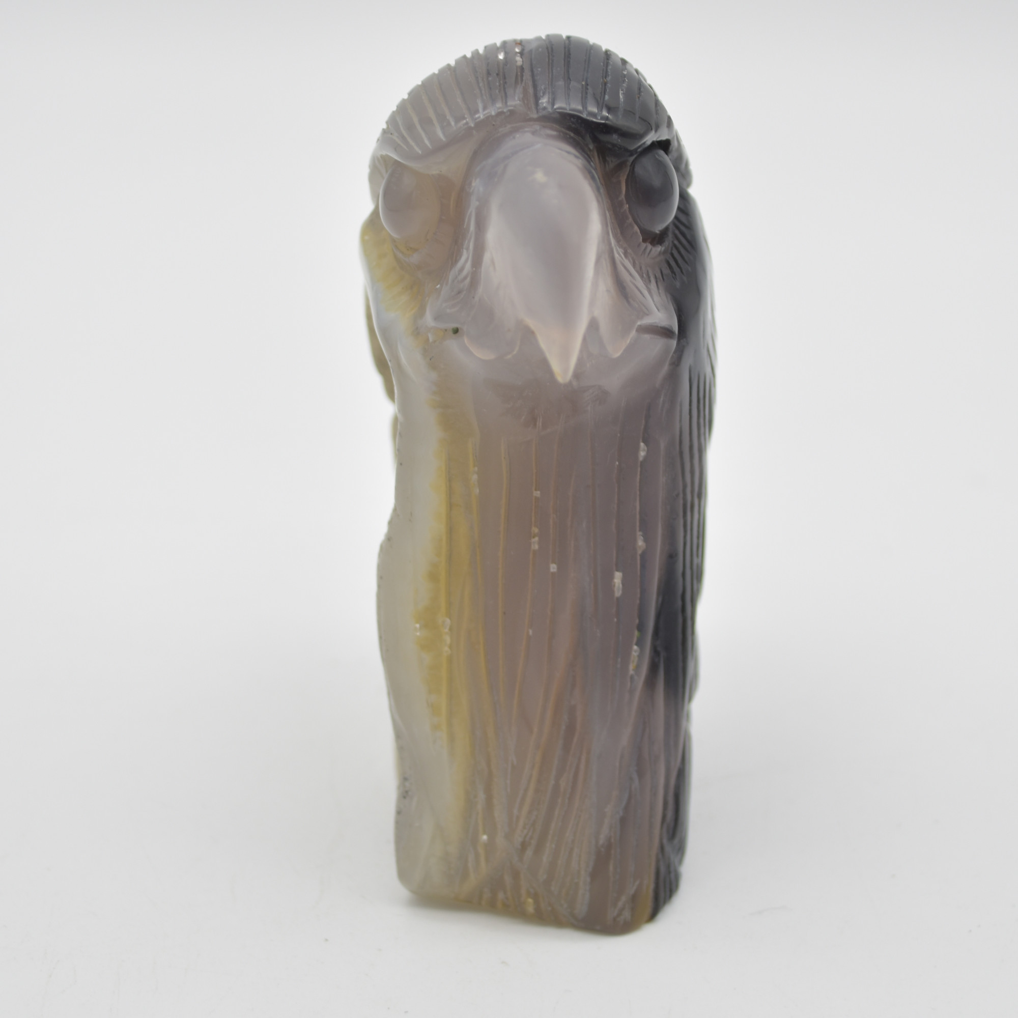 Druzy Agate Crystal Eagle Head - 10cm x 10cm x 4cm - 446 grams #07 - Image 3