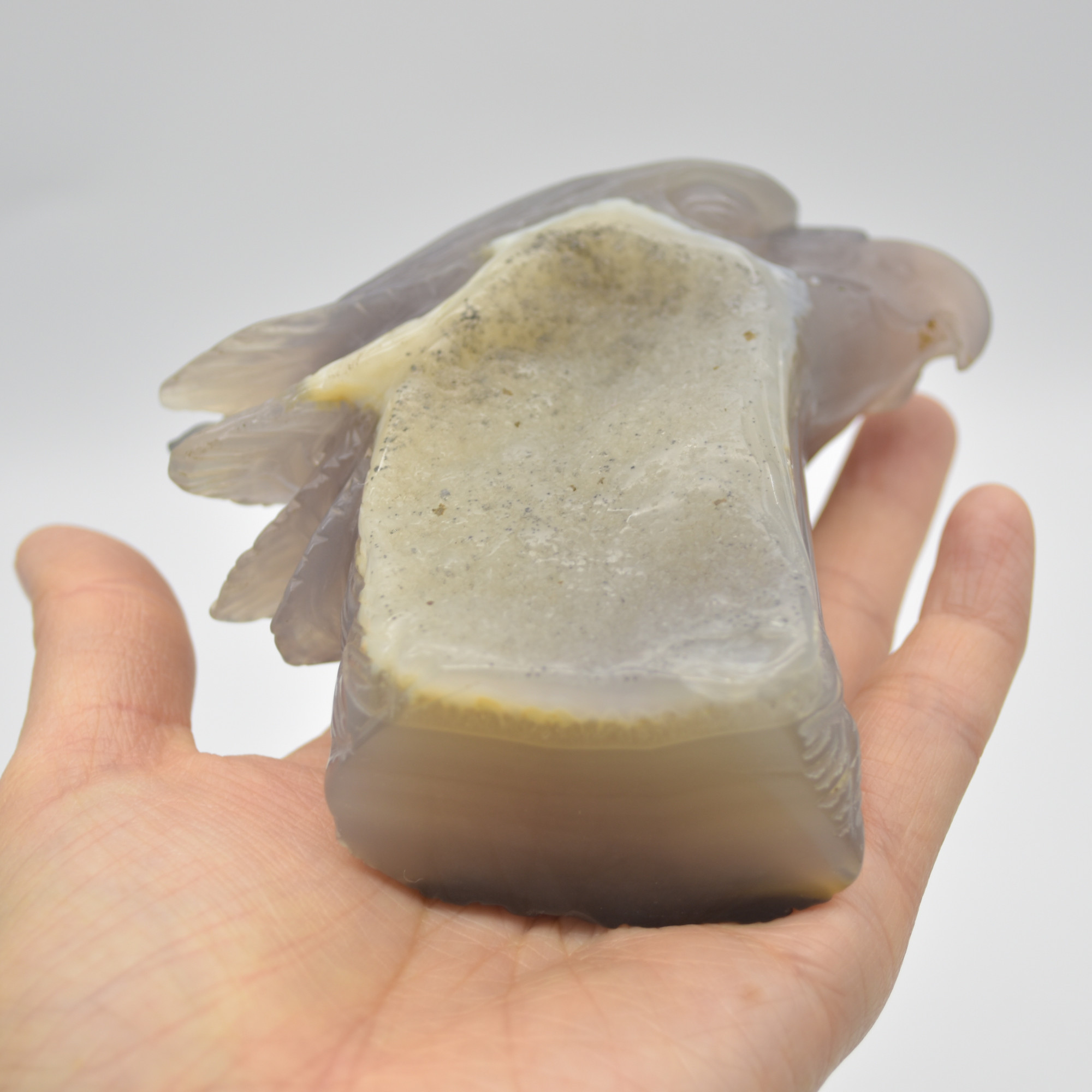Druzy Agate Crystal Eagle Head - 10cm x 10cm x 4cm - 446 grams #07 - Image 5