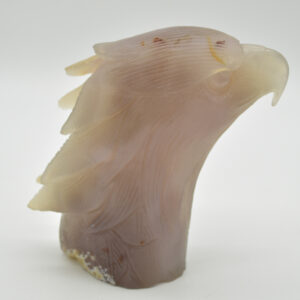 Druzy Agate Crystal Eagle Head - 12cm x 11.5cm x 5cm - 727 grams #08