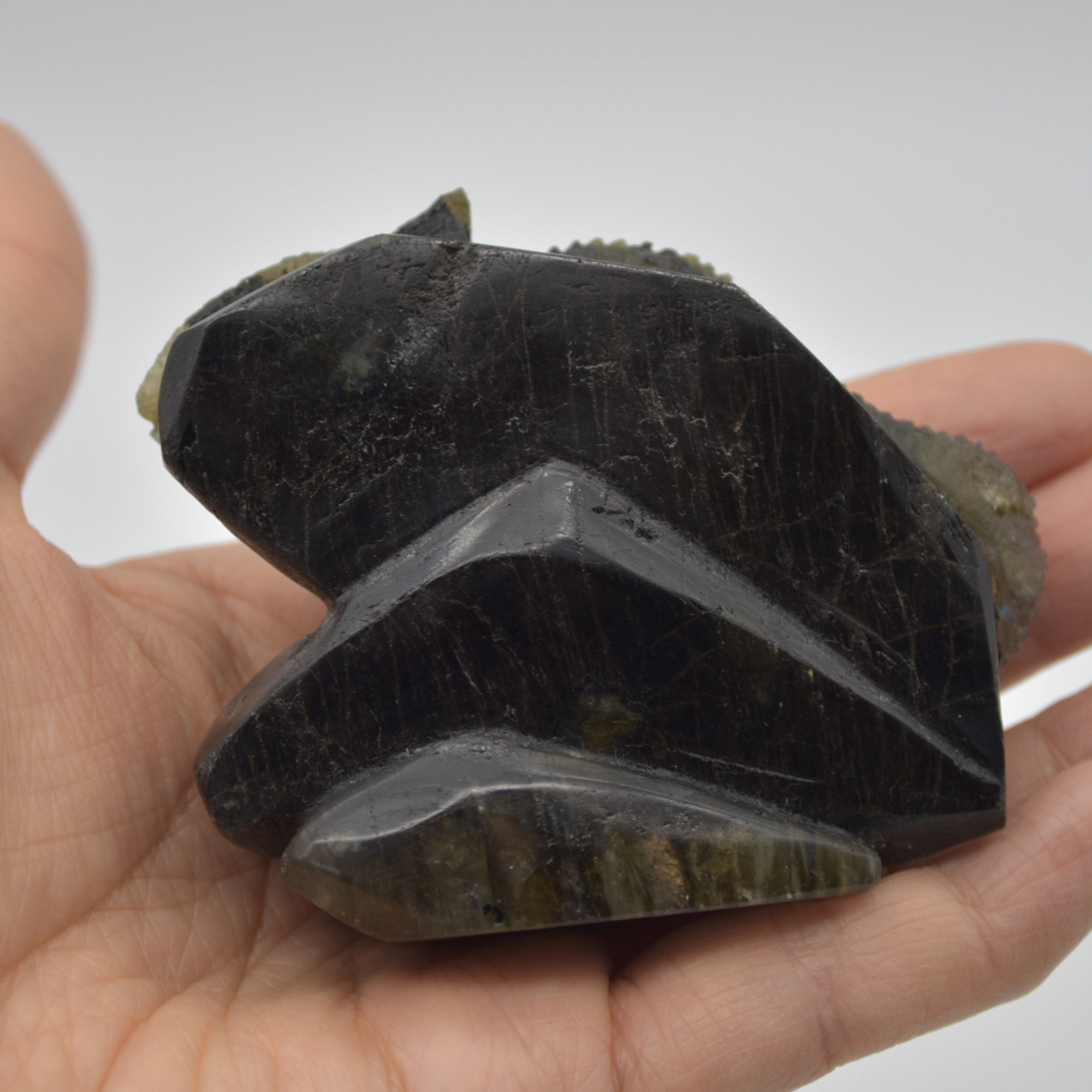 Labradorite Lizard Chameleon - One sided - 8cm x 6cm x 3cm - 196 grams #03 - Image 4