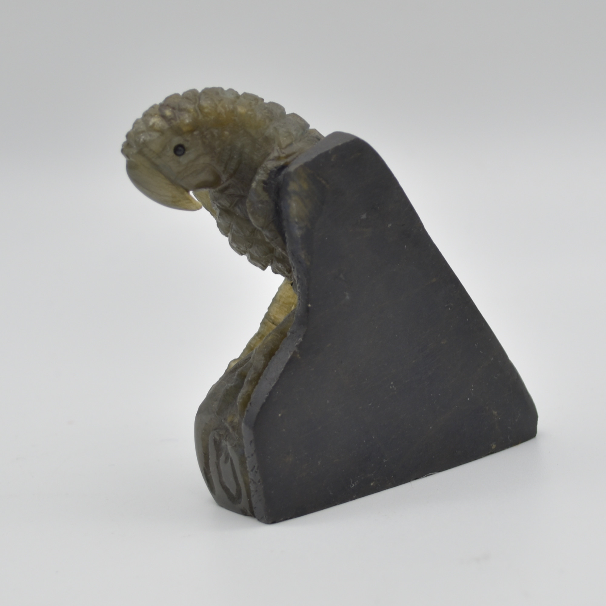 Labradorite Crystal Parrot on Branch - Part Carved - 8cm x 7cm x 3.5cm - 205 grams #05 - Image 6
