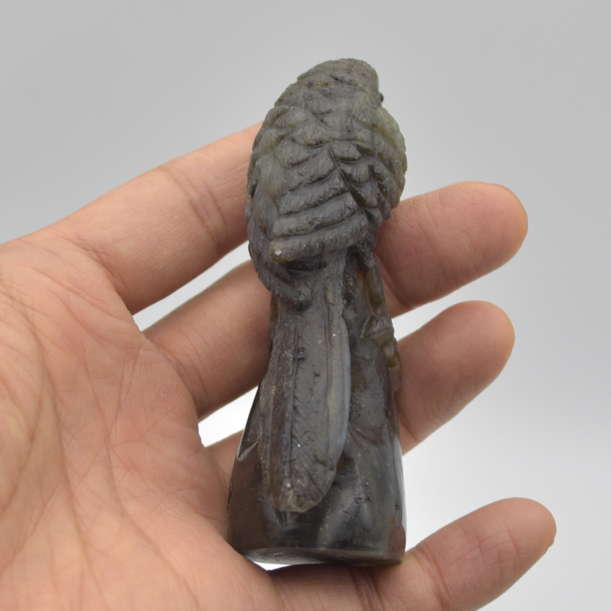 Labradorite Crystal Parrot on Branch - 9cm x 4.5cm x 3cm - 109 grams #07 - Image 3