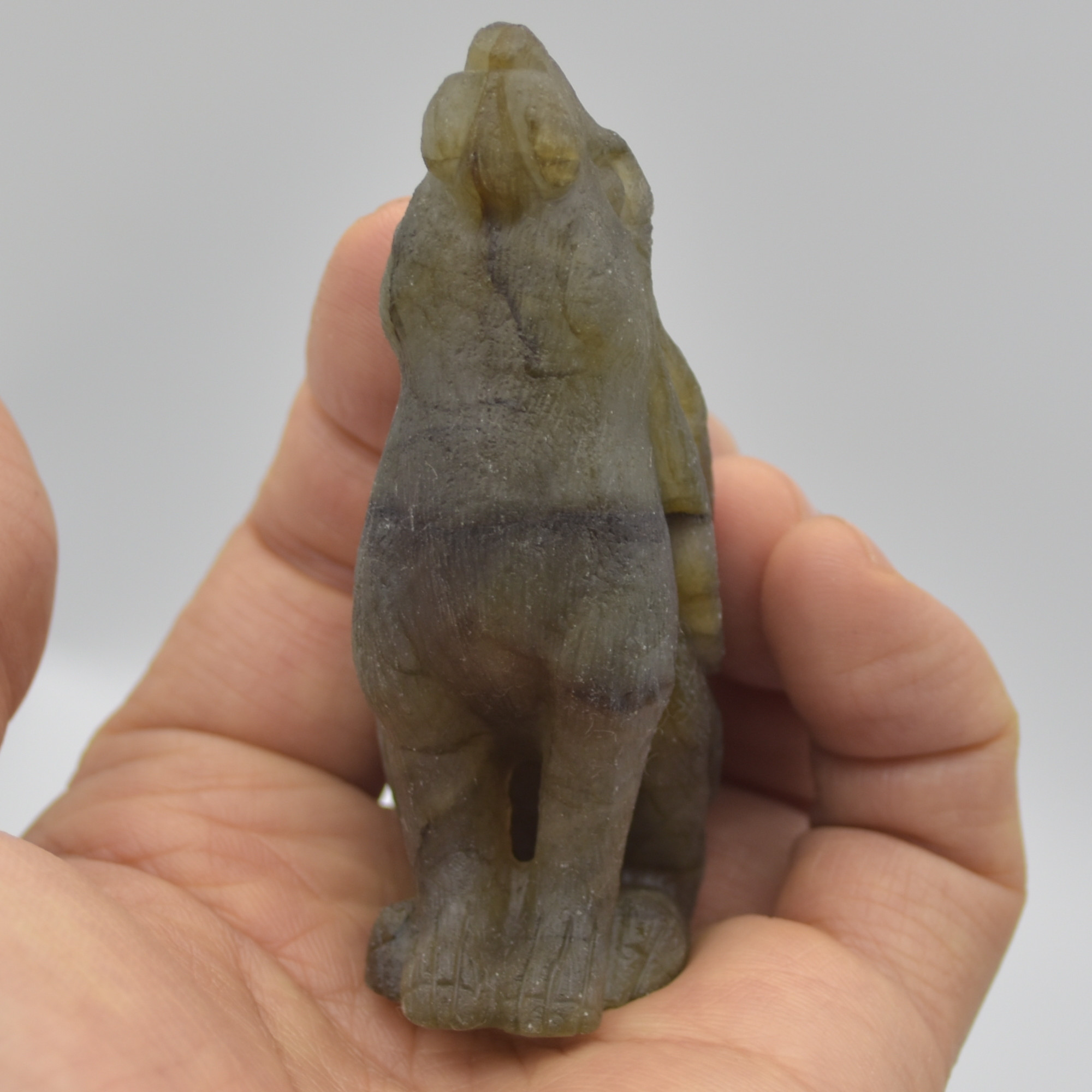 Labradorite Crystal Rabbit Hare - 7.5cm x 4.5cm x 2.5cm - 80 grams #01 - Image 3