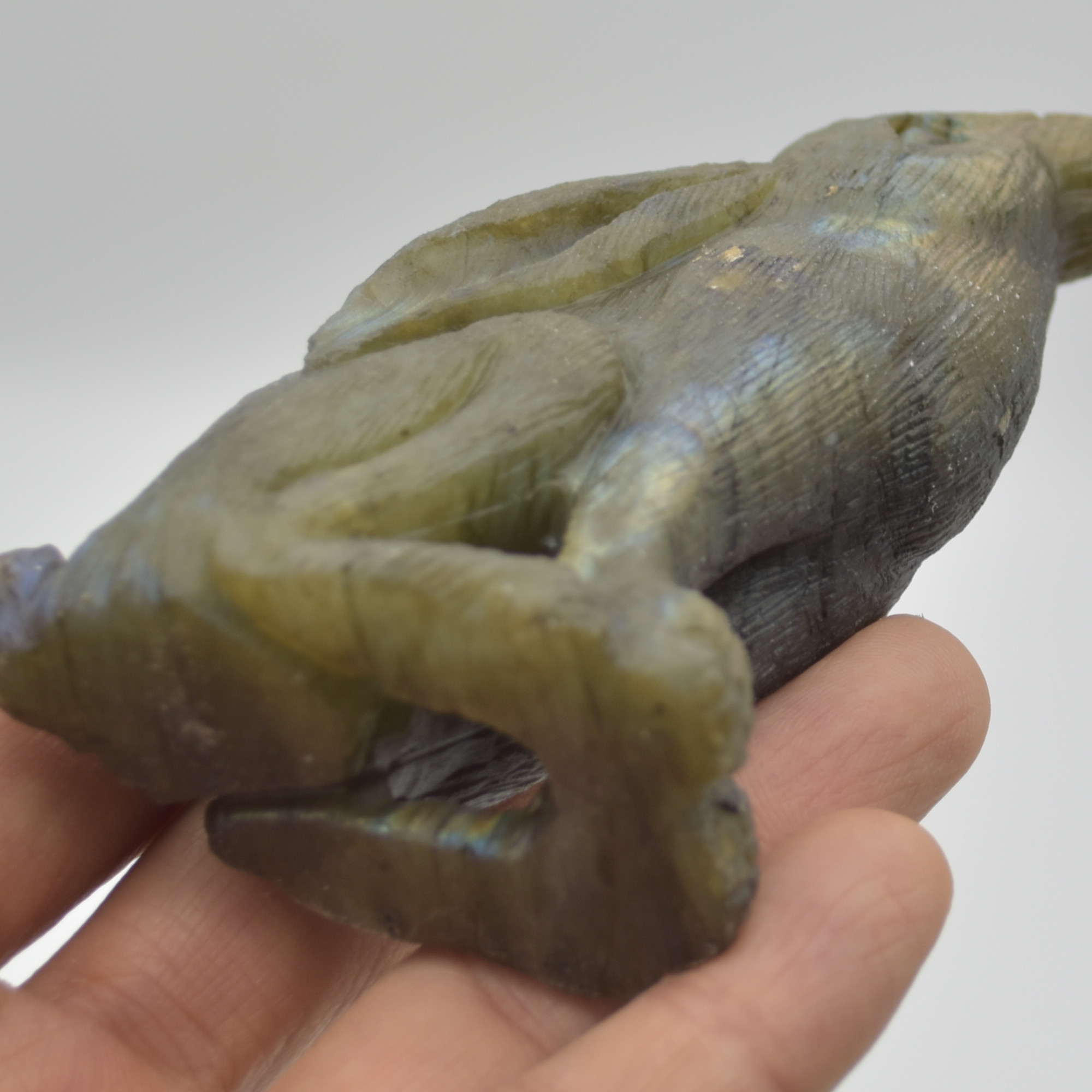 Labradorite Crystal Rabbit Hare - 9.5cm x 6cm x 3.5cm - 185 grams #03 - Image 5