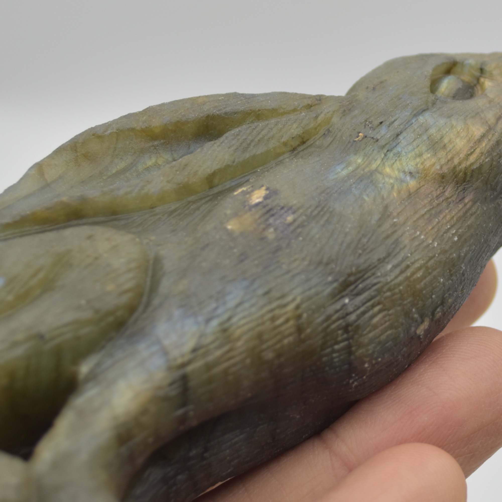 Labradorite Crystal Rabbit Hare - 9.5cm x 6cm x 3.5cm - 185 grams #03 - Image 8