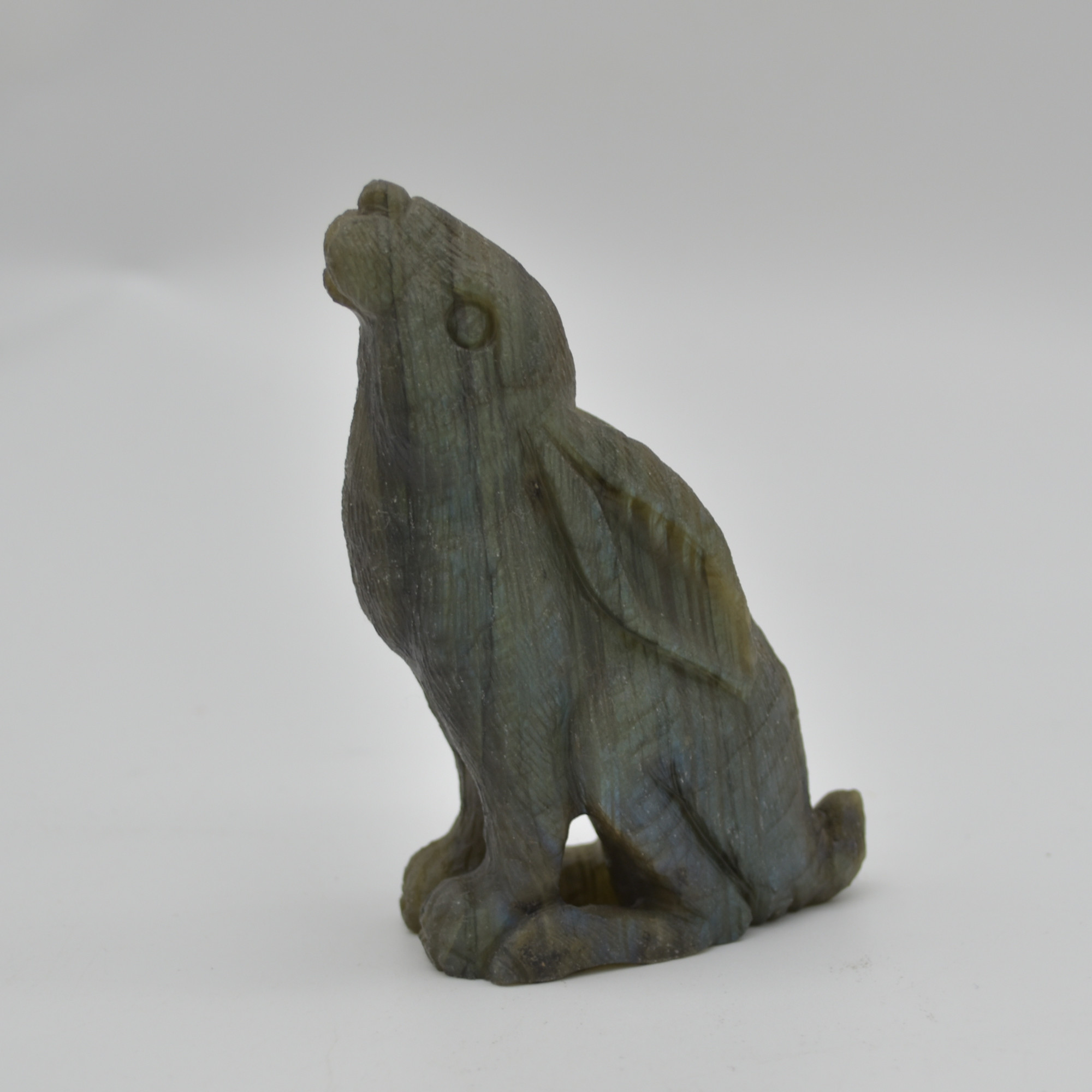 Labradorite Crystal Rabbit Hare - 9.5cm x 6cm x 3.5cm - 185 grams #03 - Image 3
