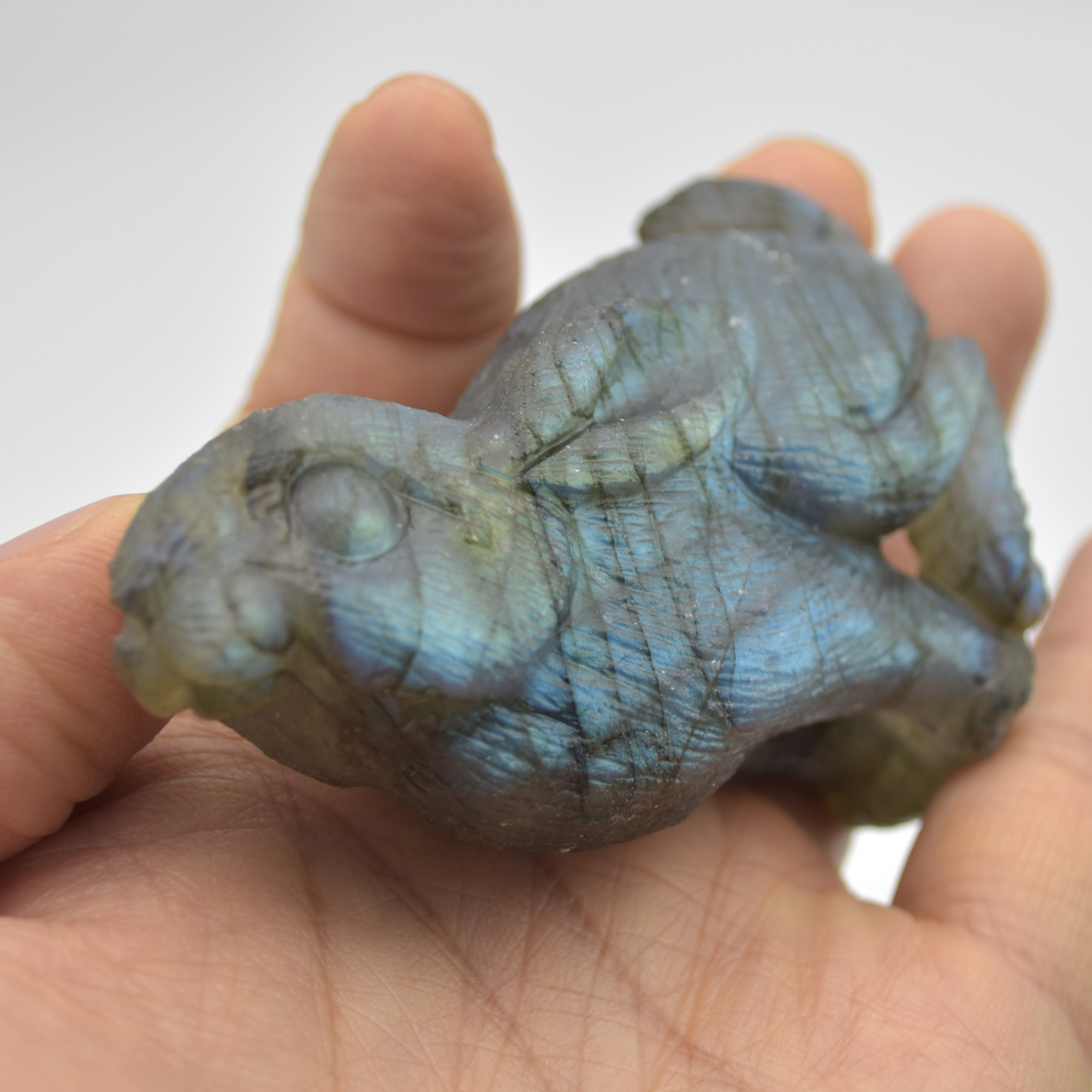 Labradorite Crystal Rabbit Hare - 8cm x 5.5m x 3cm - 133 grams #04 - Image 6