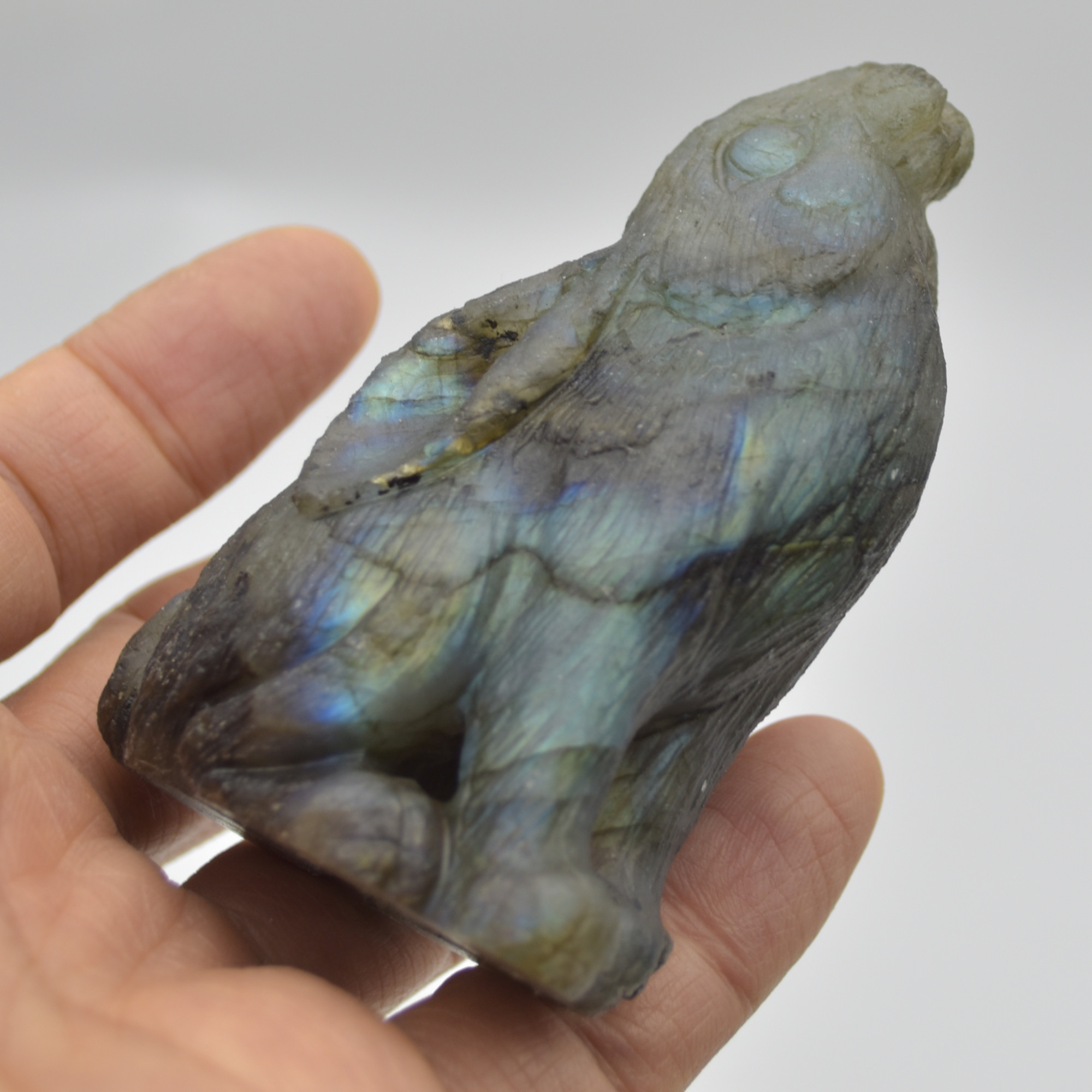 Labradorite Crystal Rabbit Hare - 8cm x 5.5m x 3cm - 133 grams #04 - Image 5