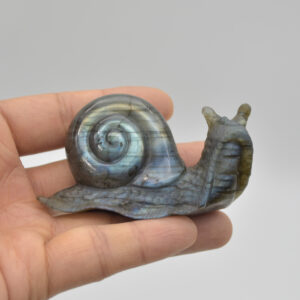 Labradorite Crystal Snail - 4.5cm x 7.5cm x 2.5cm - 93 grams #01