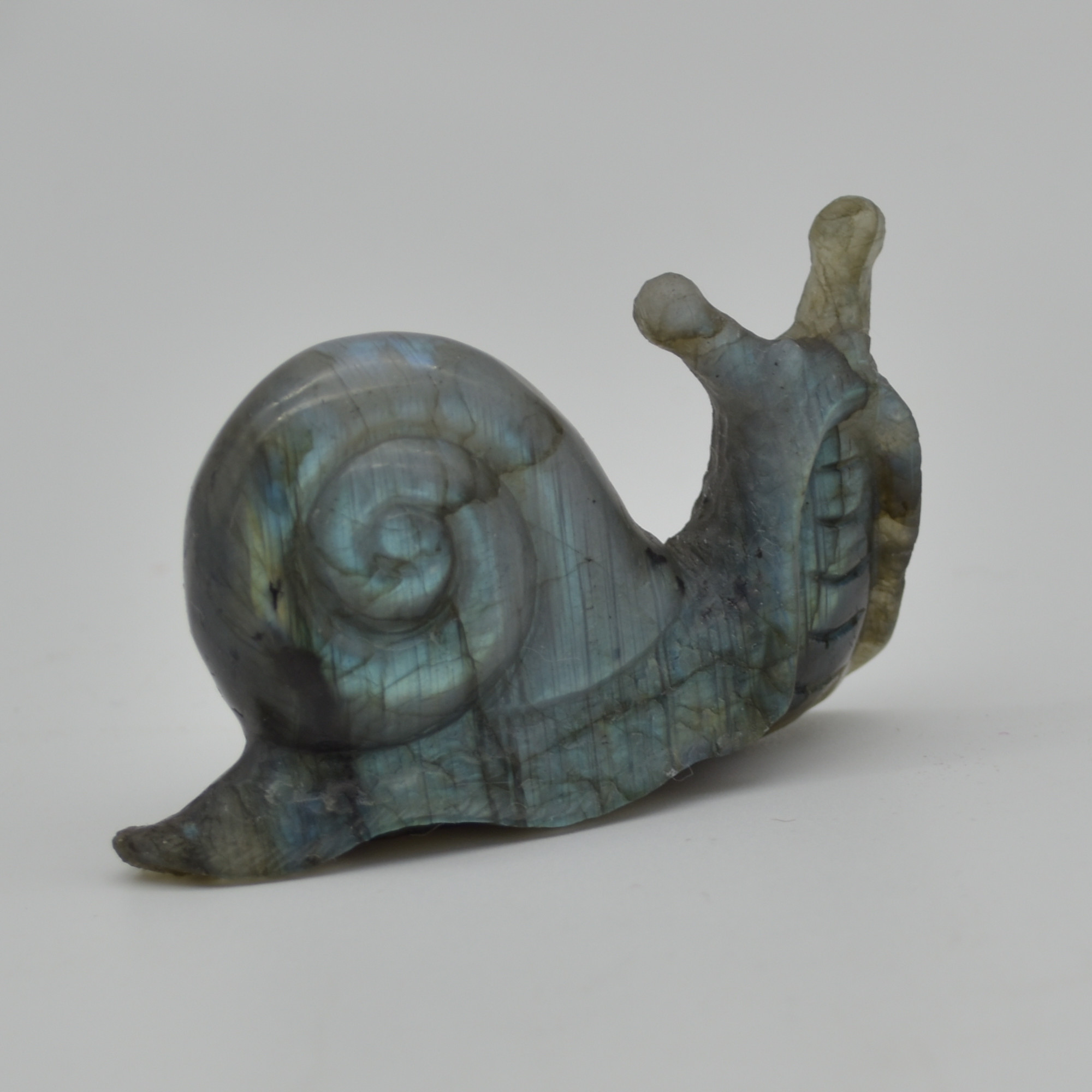 Labradorite Crystal Snail - 4cm x 7cm x 2cm - 71 grams #03 - Image 4