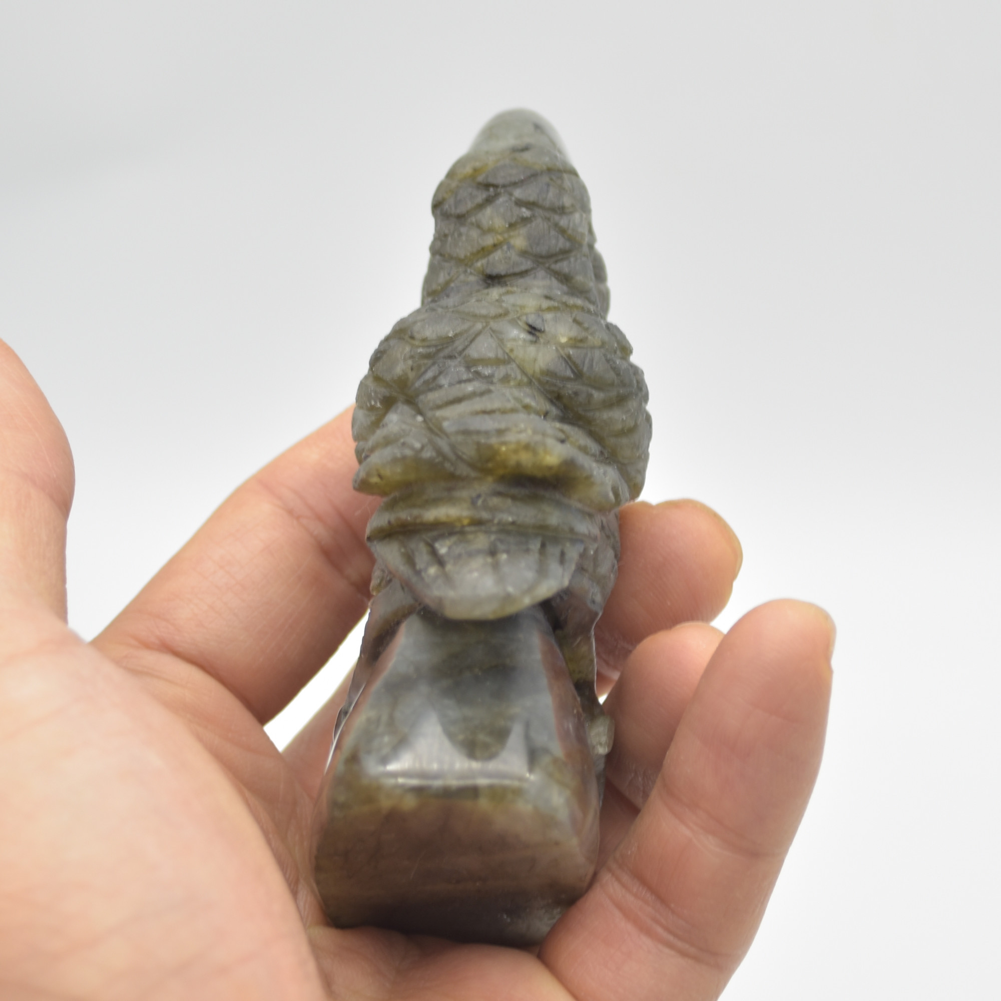 Labradorite Crystal Toucan on Rock - 9cm x 6.5cm x 3cm - 159 grams #02 - Image 2