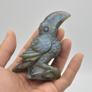 Labradorite Crystal Toucan on Rock - 9cm x 7cm x 3.5cm - 154 grams #05