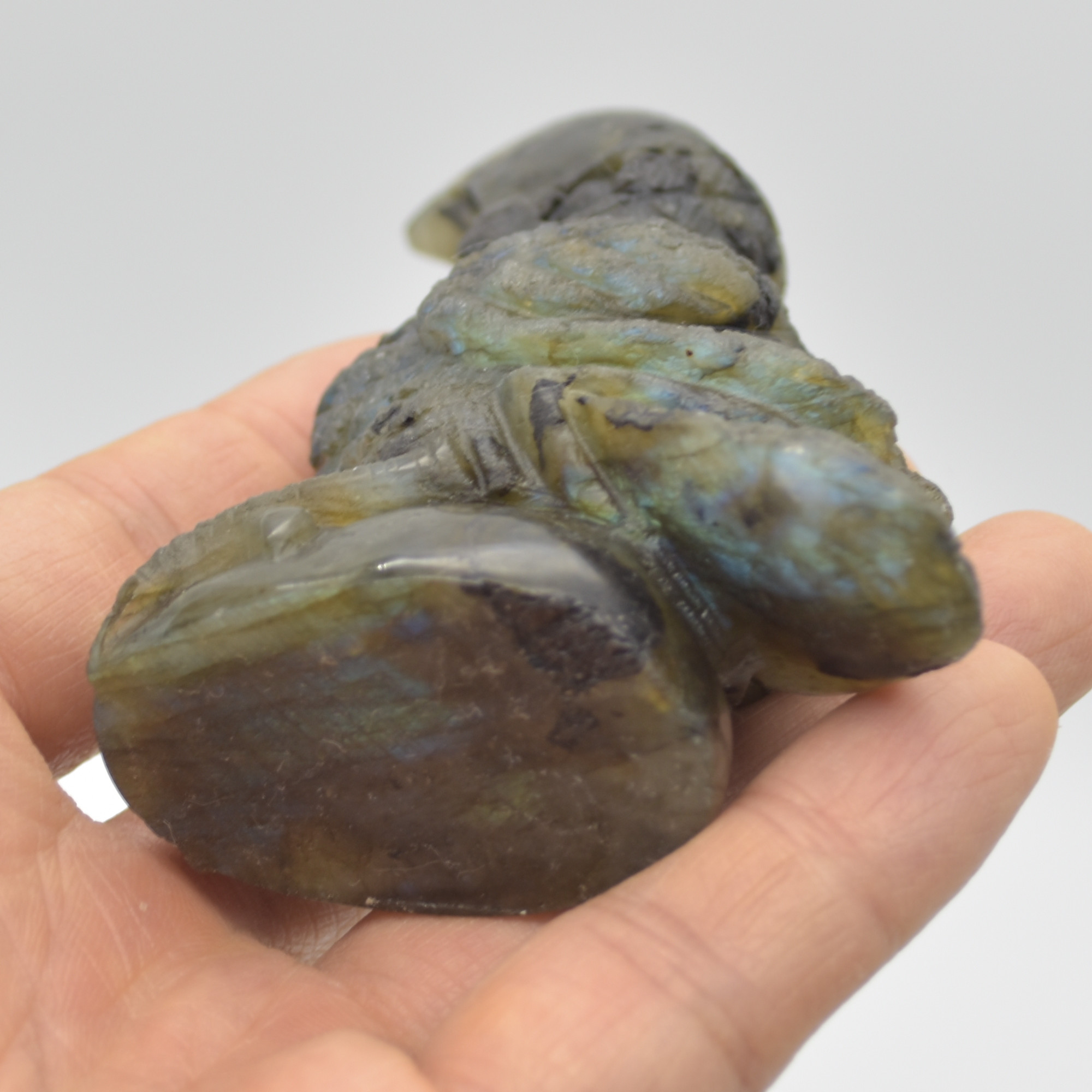 Labradorite Crystal Toucan on Rock - 9cm x 7cm x 3.5cm - 154 grams #05 - Image 5