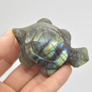 Labradorite Crystal Turtle - 2.5cm x 7.5cm x 5cm x - 83 grams #03
