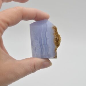 Blue Lace Agate Slice - 5cm x 3.8cm x 2.2cm - 69 grams - #03