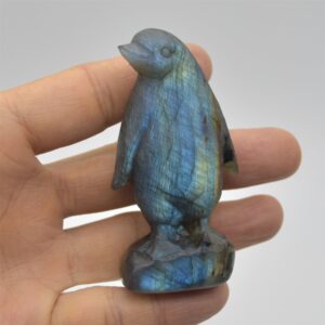 Labradorite Crystal Penguin - 7.5cm x 4cm x 2.5cm - 79 grams #02