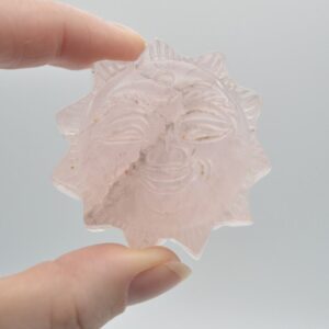 Rose Quartz Sun with Face - 58 grams - 5cm x 1.7cm