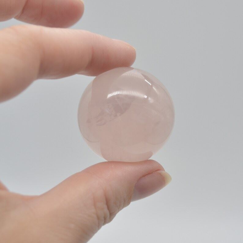 Madagascar Rose Quartz Crystal Sphere Ball - 44 grams - 3cm - #02 - Image 2