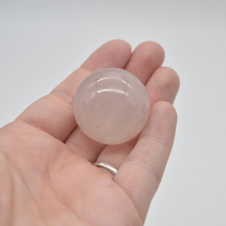 Madagascar Rose Quartz Crystal Sphere Ball - 44 grams - 3cm - #02 - Image 4