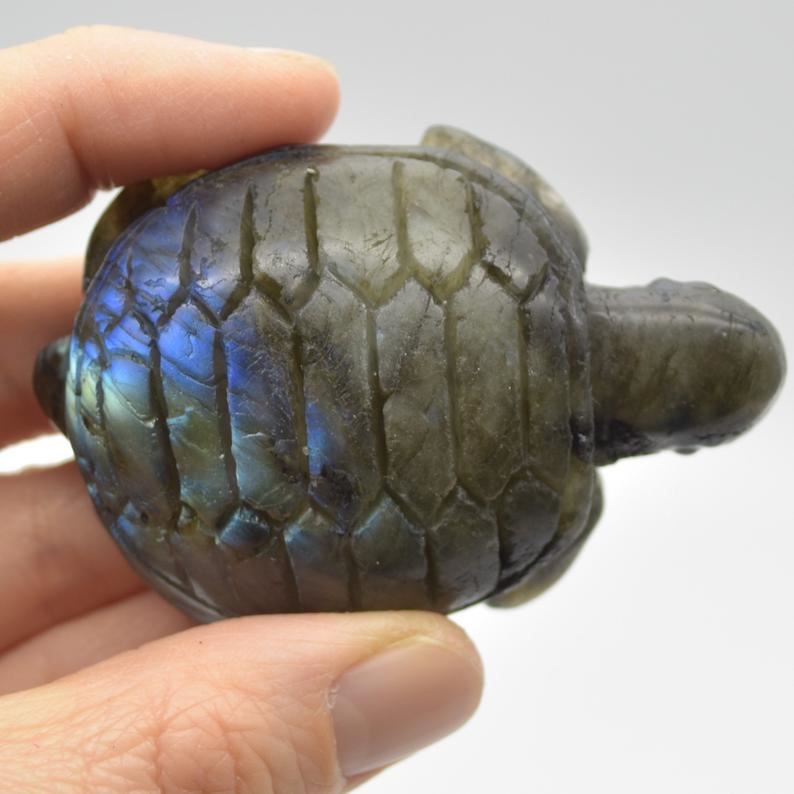 Labradorite Turtle - 6.5cm x 4cm x 2.5cm - 81 grams - Image 5