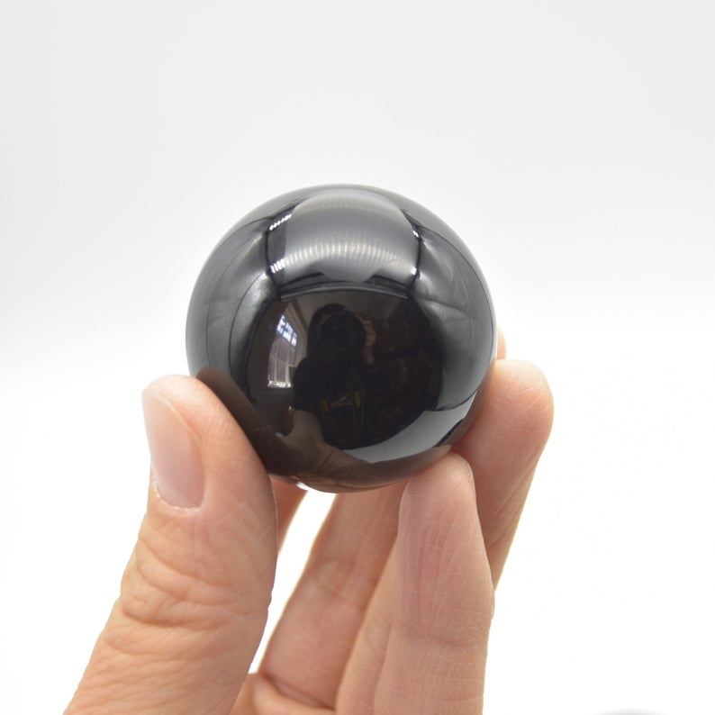 Black Obsidian Crystal Sphere Ball - 3.5cm, 4cm, 5cm, 6cm, 8cm sizes - Image 4