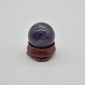 Chevron Amethyst Crystal Sphere Ball - 17 grams - 2.5cm - #03