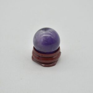 Chevron Amethyst Crystal Sphere Ball - 17 grams - 2.5cm - #02