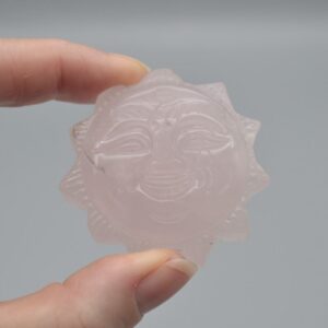 Rose Quartz Sun with Face - 52 grams - 5cm x 1.5cm