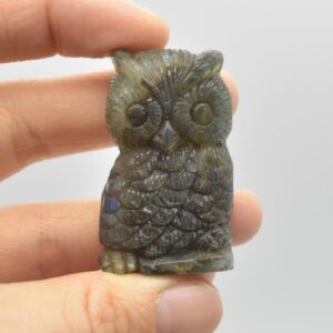 Labradorite Owl - 27 grams - 4.5cm x 2.5cm  x 1.3cm