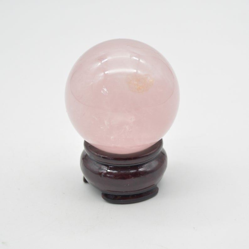 Rose Quartz Crystal Sphere Ball - 184 grams - 4.5cm