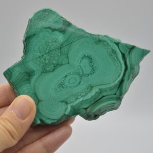 Malachite Crystal Freeform Slice, Slab - 10cm x 8.5cm x 1cm - 159 grams - #03