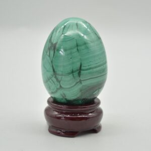 Malachite Crystal Egg - 310 grams - 6.5cm x 5cm x 5cm #01