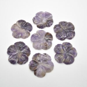 Chevron Amethyst Crystal Flower - 5cm x 0.8cm