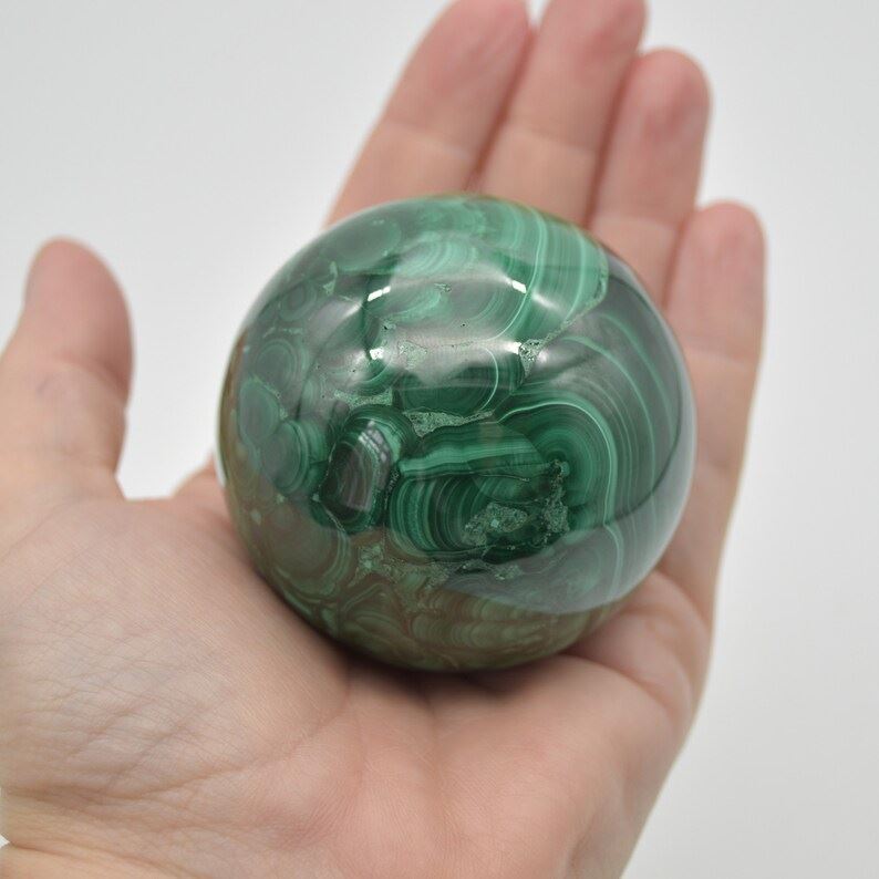 Malachite Crystal Sphere Ball - 381 grams - 5.5cm - Image 4