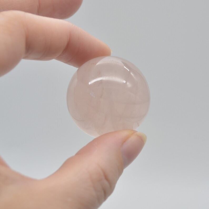 Madagascar Rose Quartz Crystal Sphere Ball - 44 grams - 3cm - #02 - Image 3
