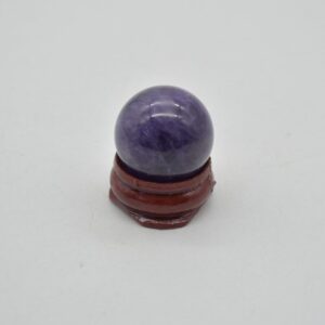 Chevron Amethyst Crystal Sphere Ball - 18 grams - 2.5cm - #04