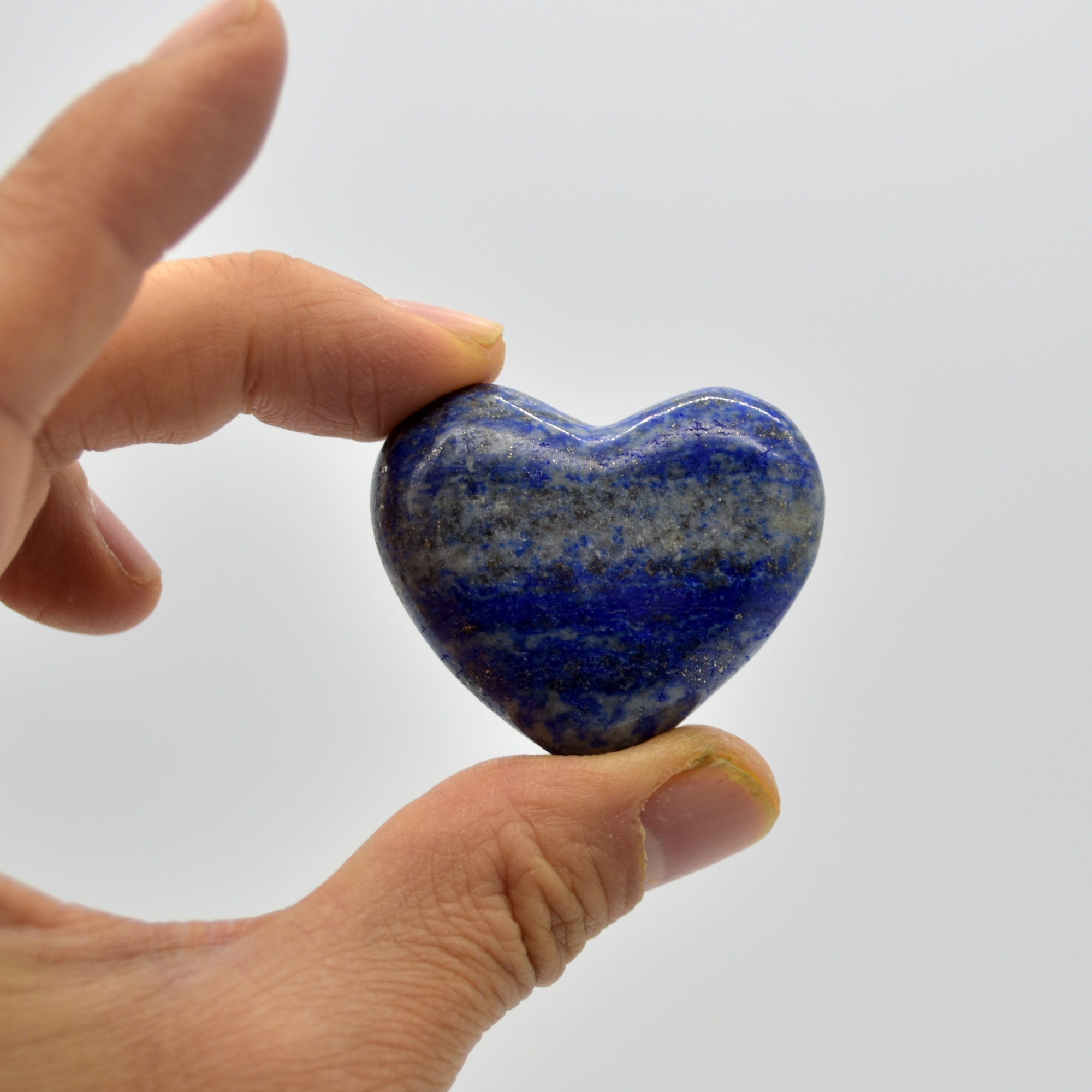 Lapis Lazuli Crystal Heart - 45g - 60g - 4.5cm x 3.5cm - Image 3