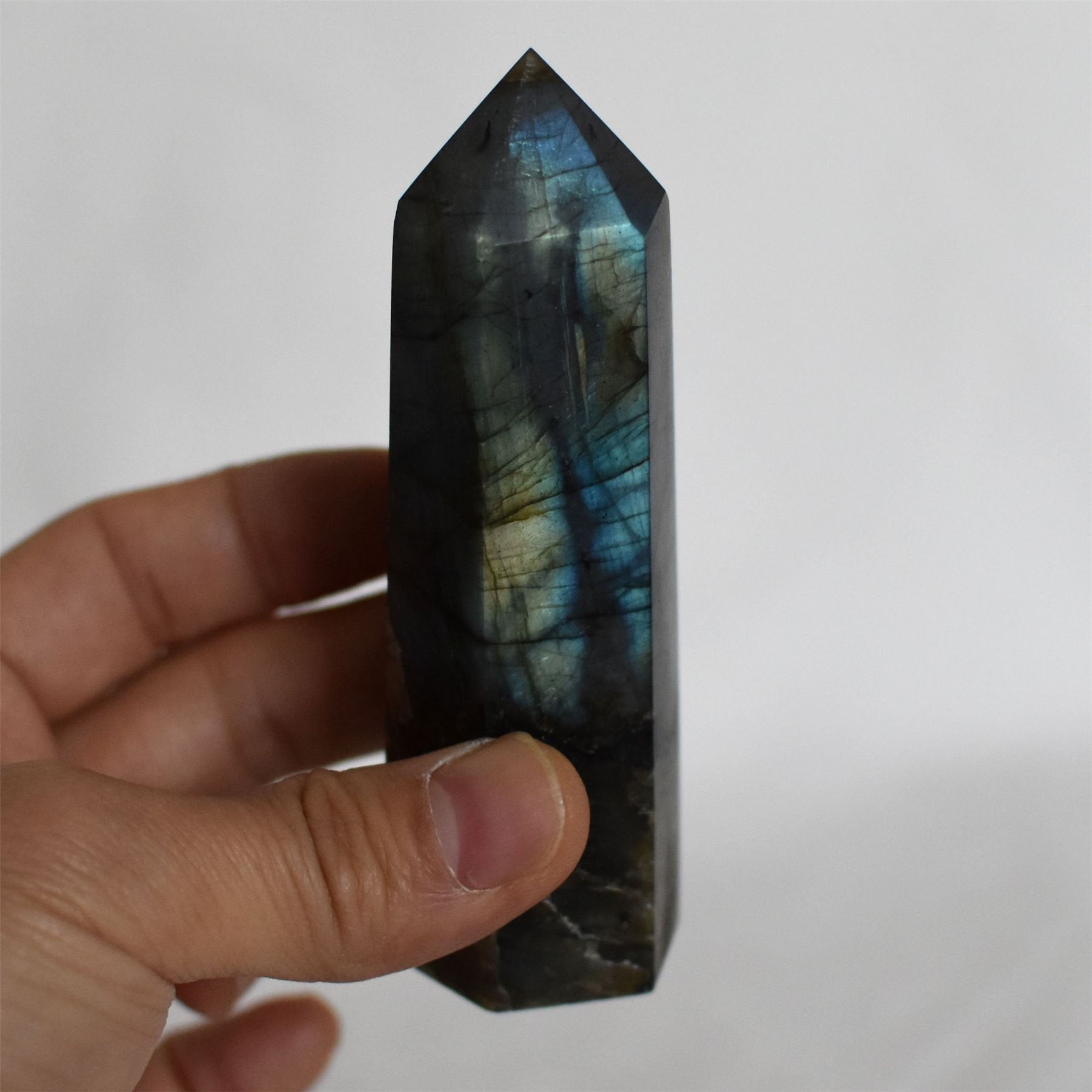 Labradorite Point Tower Wand - 10cm - Image 2