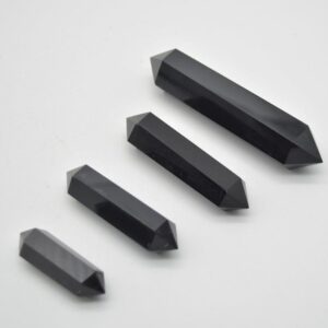 Black Obsidian Double Terminated Crystal Point / Tower / Wand - 1 Count - 4 sizes