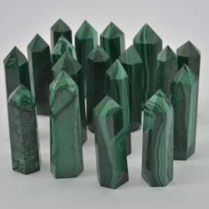 Malachite Point Tower Wand - 8cm - 10cm x 2cm - 2.5cm x 2.5cm - 110 - 160 grams - #07