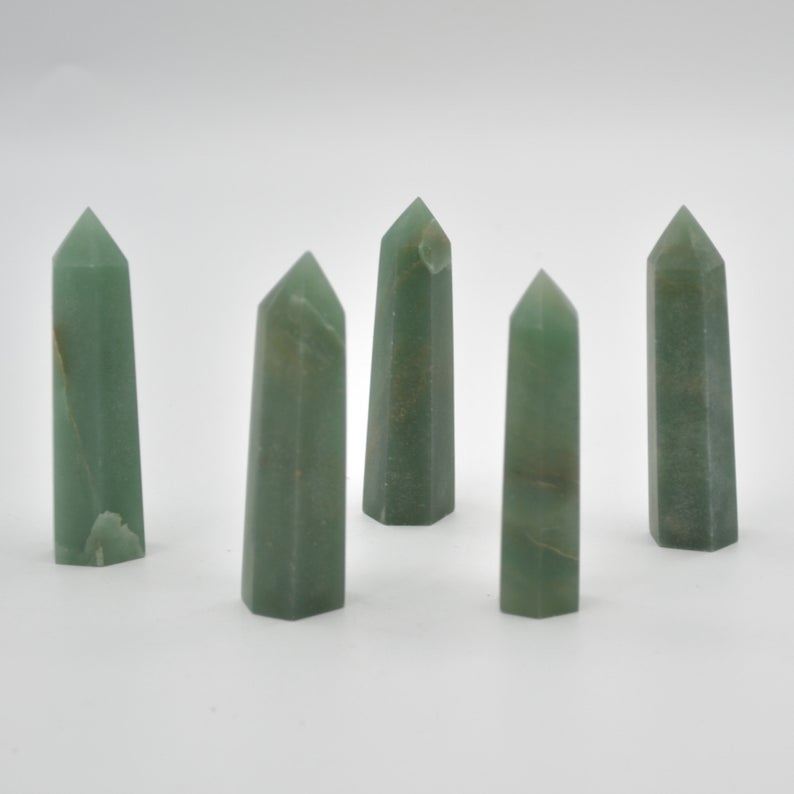 Green Aventurine Crystal Point, Tower, Wand - 3 Sizes - Image 5