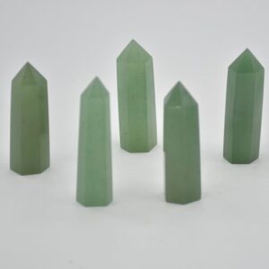Green Aventurine Crystal Point, Tower, Wand - 3 Sizes
