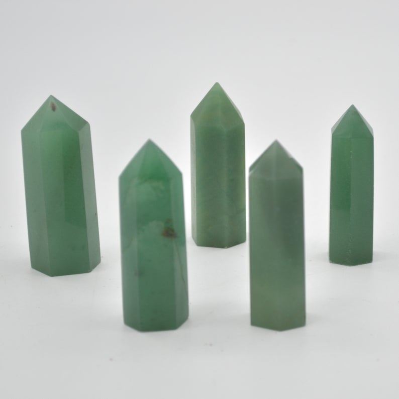 Green Aventurine Crystal Point, Tower, Wand - 3 Sizes - Image 3